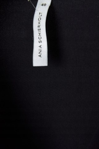 ANIA SCHIERHOLT elegancka bluzka koszulowa od projektantki głęboka czerń 40