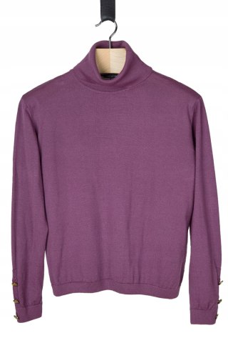 ANNE WEYBURN ciepły sweter wełna akryl ciemny liliowy kolor 40