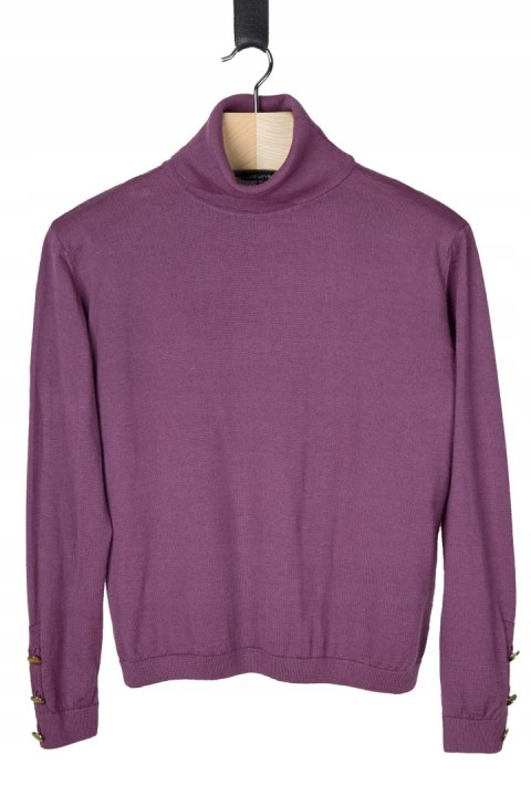 ANNE WEYBURN ciepły sweter wełna akryl ciemny liliowy kolor 40