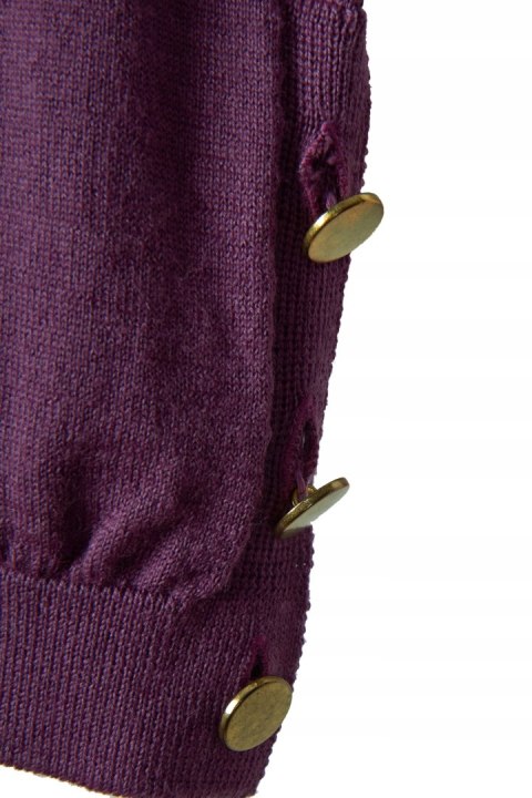 ANNE WEYBURN ciepły sweter wełna akryl ciemny liliowy kolor 40