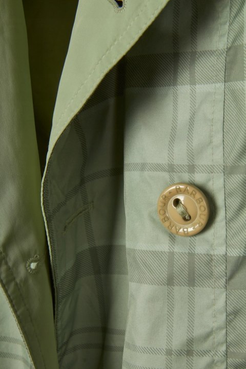 BARBOUR ponadczasowy krótki płaszcz jaśminowy kolor 36