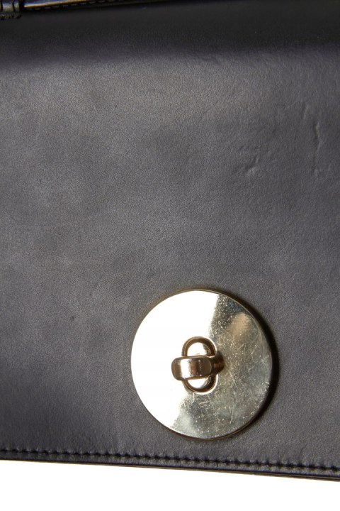 CAMELIA ROMA czarna torebka skórzana na łańcuszku