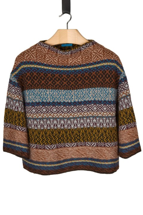 CATHERINE ANDRE unikatowy francuski mięciutki sweter alpaka oversize M