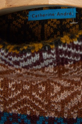 CATHERINE ANDRE unikatowy francuski mięciutki sweter alpaka oversize M