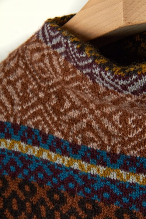 CATHERINE ANDRE unikatowy francuski mięciutki sweter alpaka oversize M