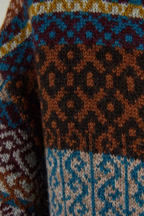 CATHERINE ANDRE unikatowy francuski mięciutki sweter alpaka oversize M