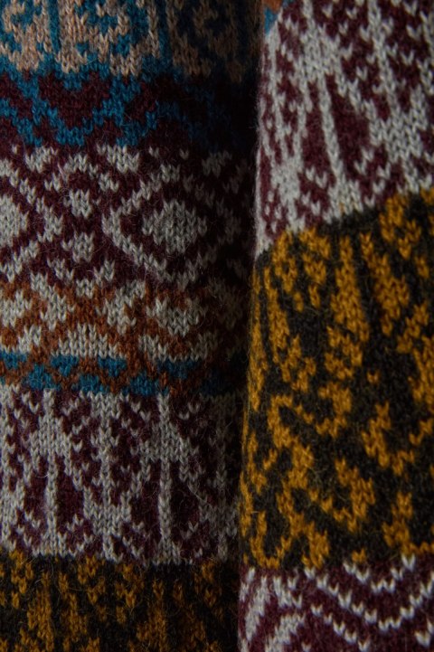 CATHERINE ANDRE unikatowy francuski mięciutki sweter alpaka oversize M