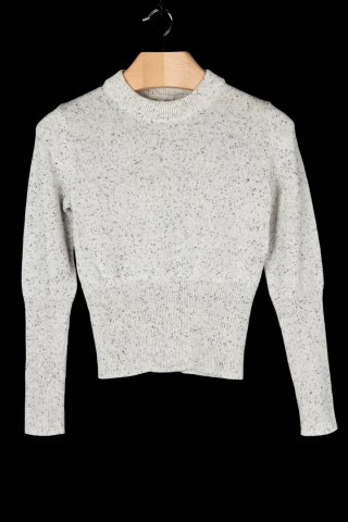 COS sweter melanż bawełna z jedwabiem S