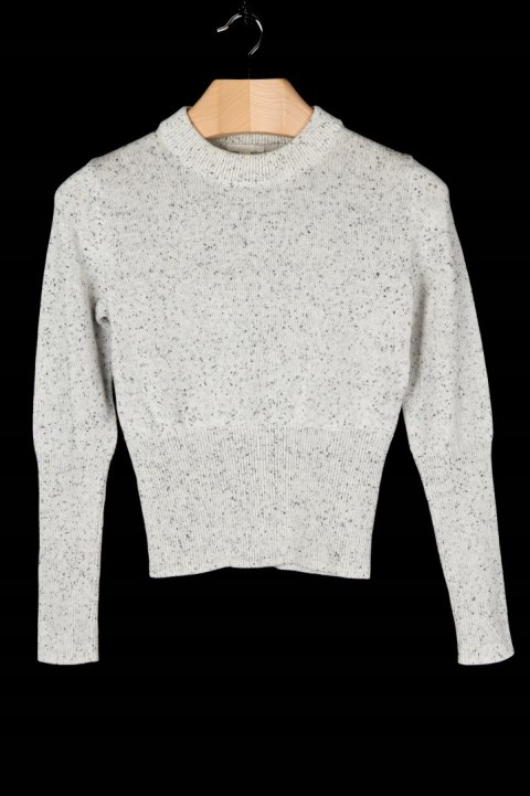 COS sweter melanż bawełna z jedwabiem S