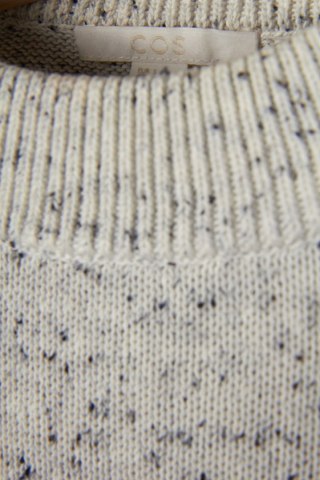 COS sweter melanż bawełna z jedwabiem S