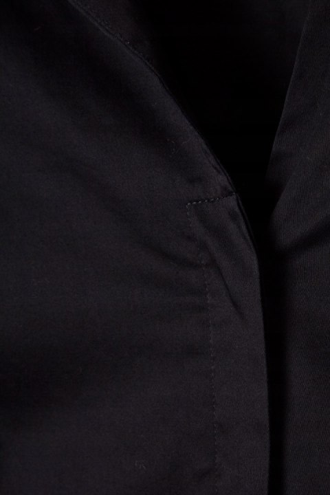 ETERNA elegancka bluzka koszulowa głęboka czerń połyskliwa bawełna 40