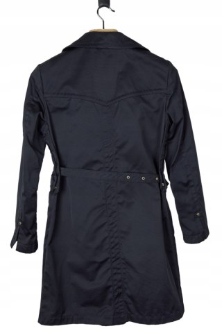FAY elegancki włoski płaszcz vintage ciemny granat L