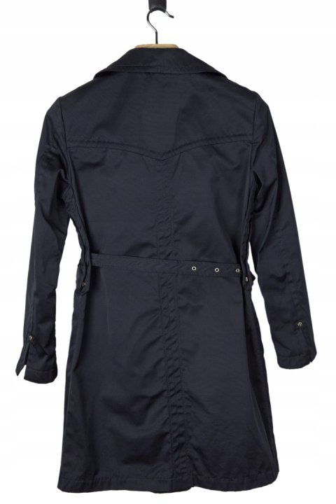 FAY elegancki włoski płaszcz vintage ciemny granat L