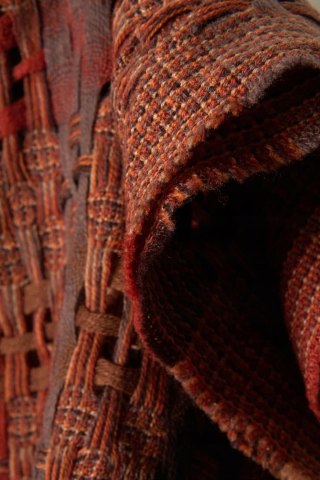 Fenomenalny włoski szal wełna piękne kolory jesieni