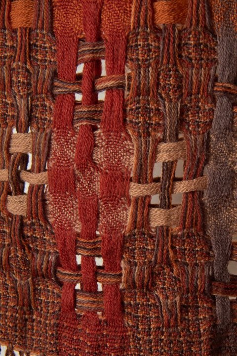 Fenomenalny włoski szal wełna piękne kolory jesieni