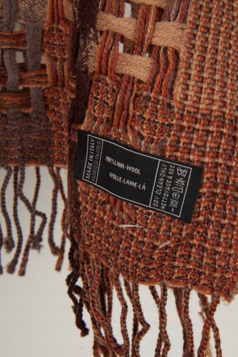 Fenomenalny włoski szal wełna piękne kolory jesieni