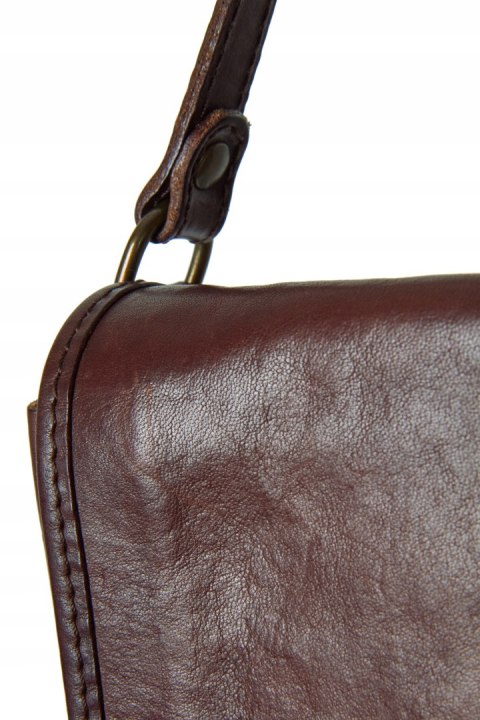 I MEDICI FIRENZE model VARESE torebka skórzana listonoszka kasztanowy brąz