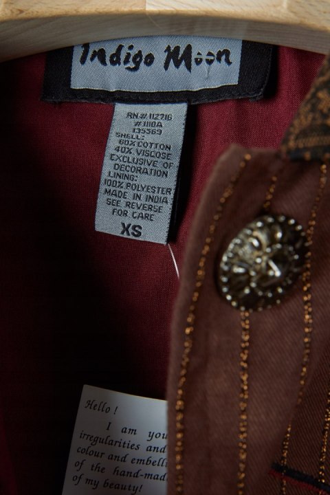 INDIGO MOON zjawiskowa marynarka haftowana motyw ptaków S