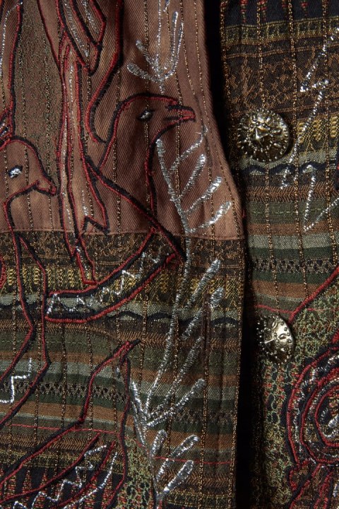 INDIGO MOON zjawiskowa marynarka haftowana motyw ptaków S