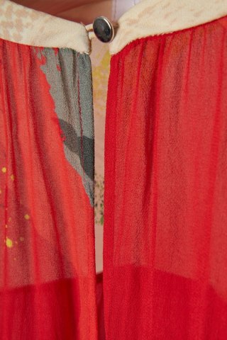 LALA BERLIN luksusowa bluzka koszulowa falbany multi patchwork S