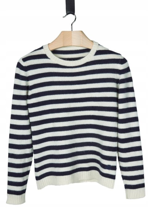 LINNEA LUND luksusowy mięsisty sweter kaszmir w paski S