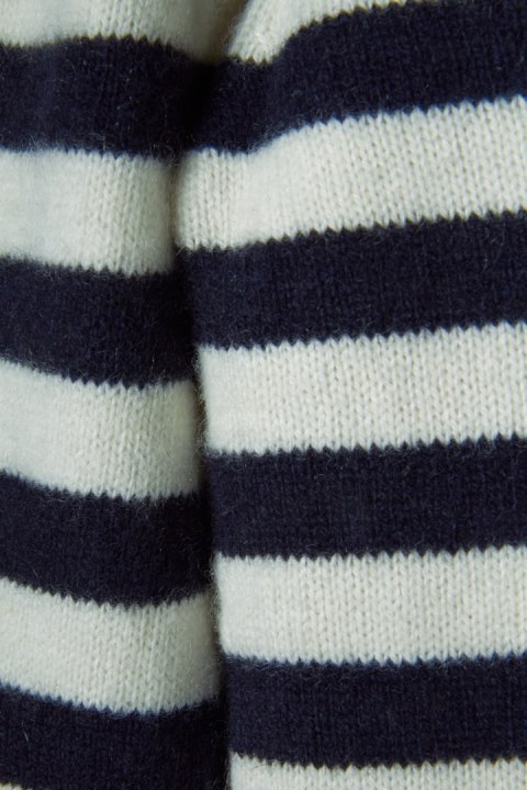 LINNEA LUND luksusowy mięsisty sweter kaszmir w paski S