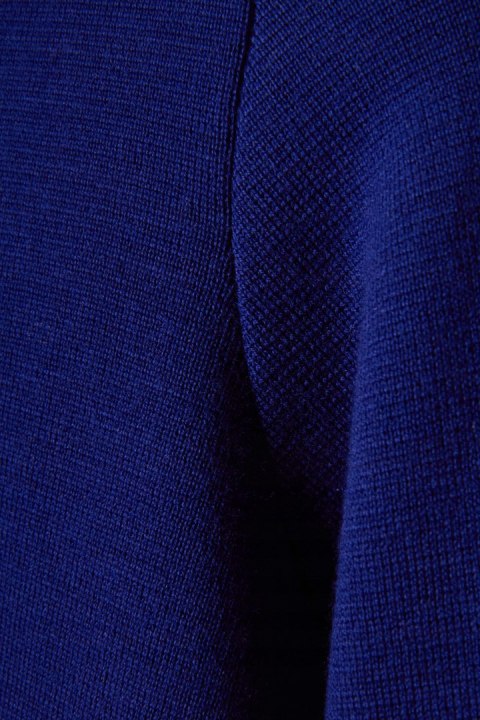 MAERZ MUENCHEN niebanalny sweter mięciutka wełna kobaltowy kolor 42