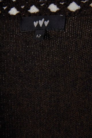 MARKS & SPENCER wyjątkowy sweter wełna jagnięca gorzka czekolada 38