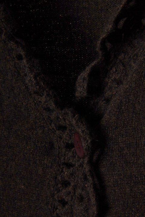 MARKS & SPENCER wyjątkowy sweter wełna jagnięca gorzka czekolada 38