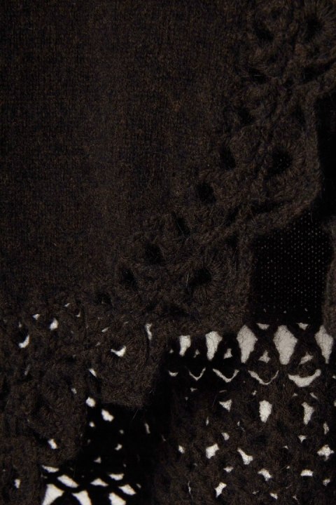 MARKS & SPENCER wyjątkowy sweter wełna jagnięca gorzka czekolada 38