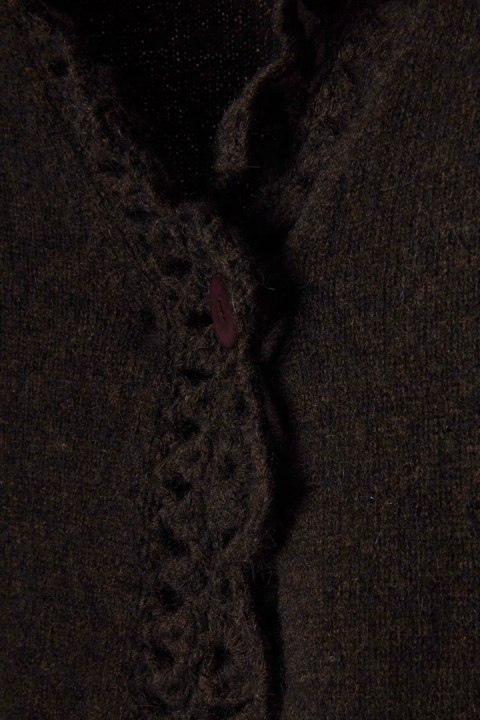 MARKS & SPENCER wyjątkowy sweter wełna jagnięca gorzka czekolada 38