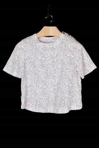 MARKS&SPENCER mięciutka bluzka koszulowa lniana delikatne kwiaty 36
