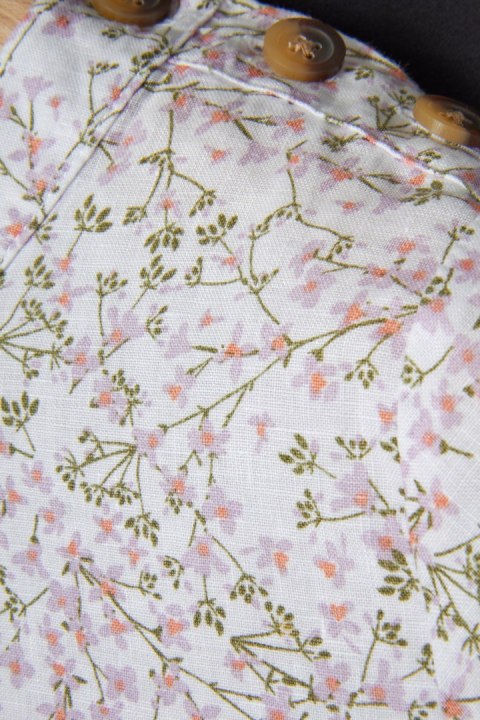 MARKS&SPENCER mięciutka bluzka koszulowa lniana delikatne kwiaty 36