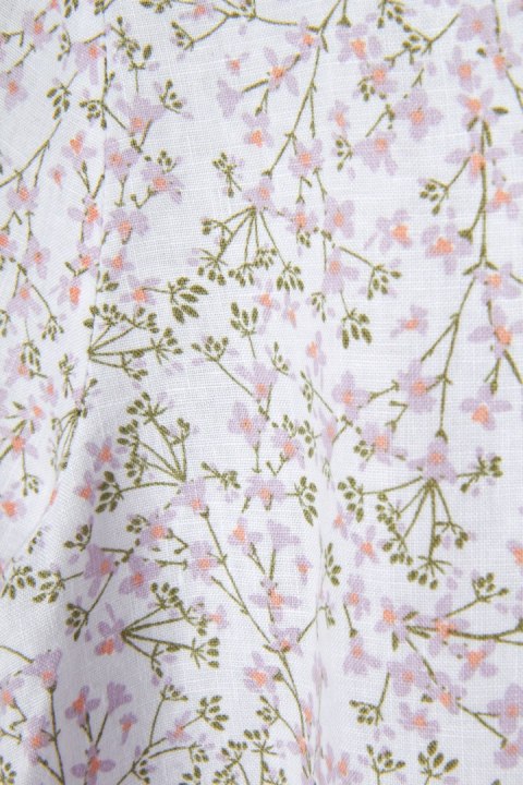 MARKS&SPENCER mięciutka bluzka koszulowa lniana delikatne kwiaty 36