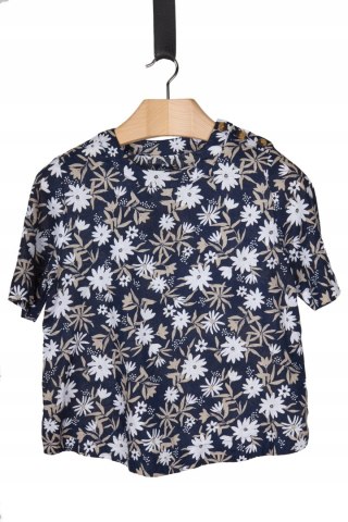 MARKS&SPENCER mięciutka bluzka lniana piękne kwiaty 38