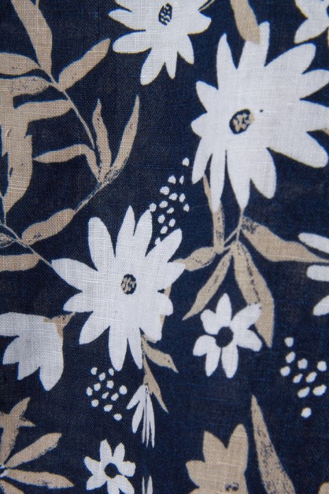 MARKS&SPENCER mięciutka bluzka lniana piękne kwiaty 38