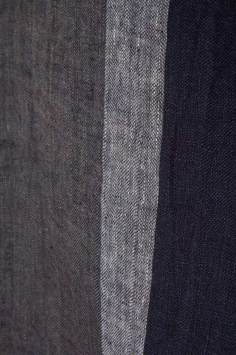 Mięciutki włoski szal len lniany w paski