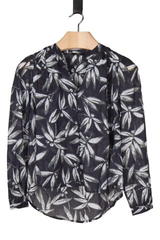 NEXT delikatna bluzka koszulowa motyw roślinny S