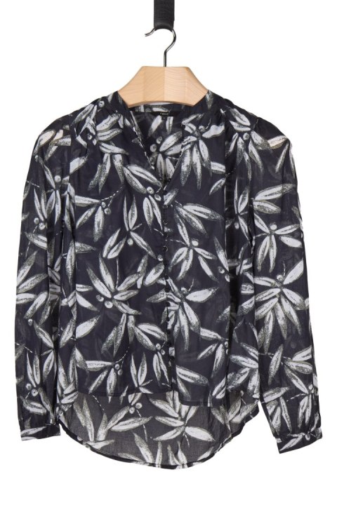 NEXT delikatna bluzka koszulowa motyw roślinny S