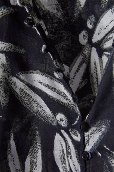 NEXT delikatna bluzka koszulowa motyw roślinny S