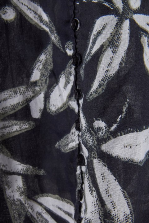 NEXT delikatna bluzka koszulowa motyw roślinny S