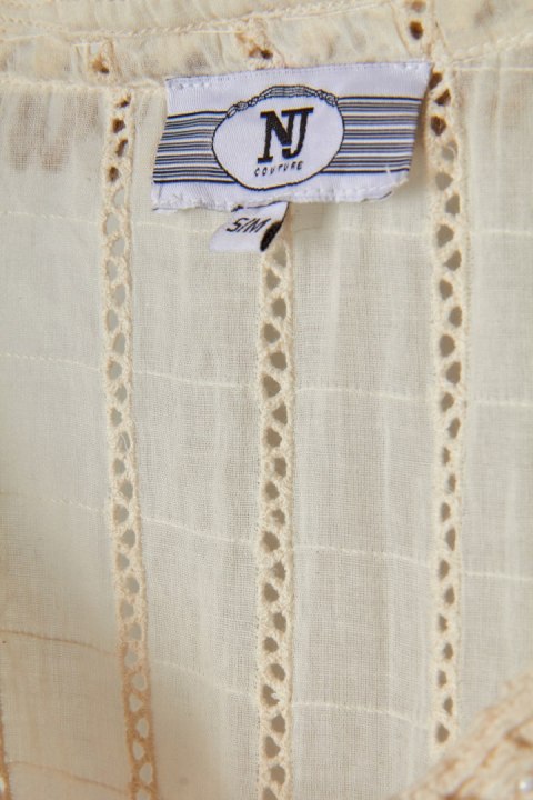 NJ COUTURE śliczna bluzka koszulowa tunika boho S/M