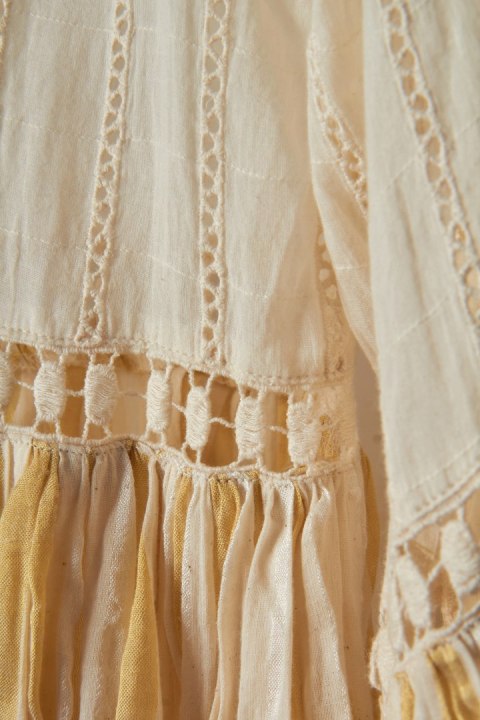 NJ COUTURE śliczna bluzka koszulowa tunika boho S/M