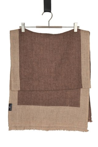 NURAGE obłędnie mięciutki szal kaszmir kakaowy kolor