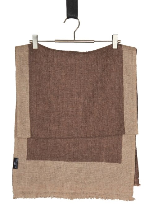 NURAGE obłędnie mięciutki szal kaszmir kakaowy kolor