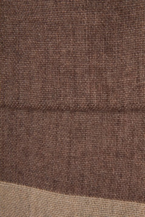 NURAGE obłędnie mięciutki szal kaszmir kakaowy kolor