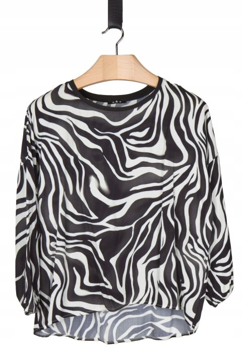 Nietuzinkowa włoska bluzka wiskoza oversize monochromatyczna L/XL