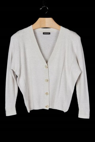 REPEAT nietuzinkowy luźny sweter bawełna mleczny kolor 36