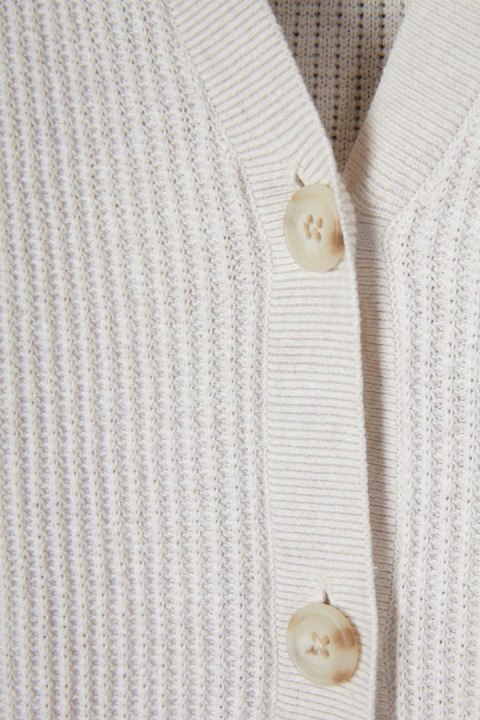 REPEAT nietuzinkowy luźny sweter bawełna mleczny kolor 36