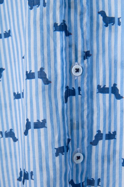 SEIDENSTICKER niebanalna bluzka koszulowa motyw psa jamnika L/XL